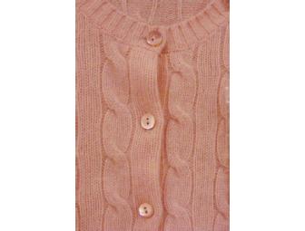Soft & Luxurious Pink Cashmere Button Down Sweater (XS)