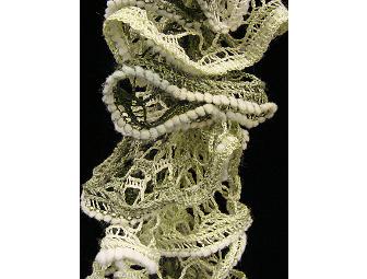 Handmade Knit Scarf - Shades of Green