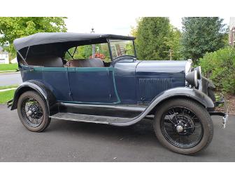 Ride in an Antique 1928 Model A Ford Phaeton Convertible