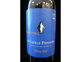 Hand Crafted Wine Carrier with Bottle of 2011 Little Penguin Pinot Noir