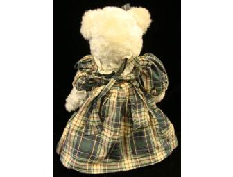 Bear in Green Plaid Dress by J.B. Bean and Associates - Boyds Bear Investment Collectables