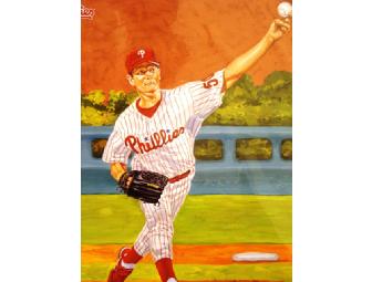 Pride of the Phillies - Jamie Moyer 2007 Collectors Edition Water Color Reproduction