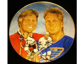 'Hockey's Golden Boys' Bobby and Brett Hull Gartlan Collectors Plate
