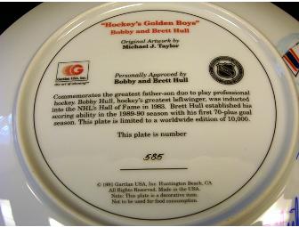 'Hockey's Golden Boys' Bobby and Brett Hull Gartlan Collectors Plate