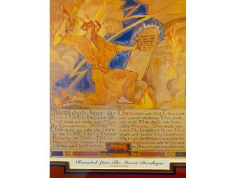 Framed Print of a Mural in the Capital Building 'The Decalogue' by Violet Oakley