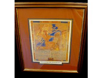 Framed Print of a Mural in the Capital Building 'The Decalogue' by Violet Oakley