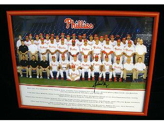 Philadelphia Phillies Team Roster Print Featuring Jamie Moyer (signed)