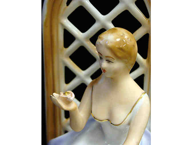 Regent Romanian Handpainted Porcelain 'Girl In the Garden' Figurine