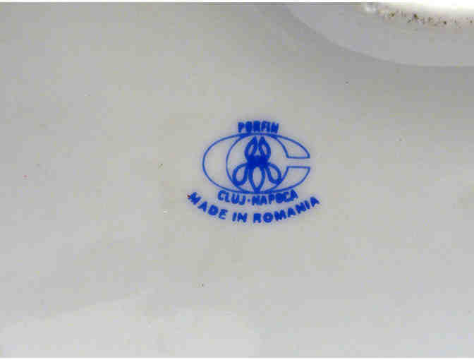 Romanian Handpainted Porcelain Pheasants Figurine