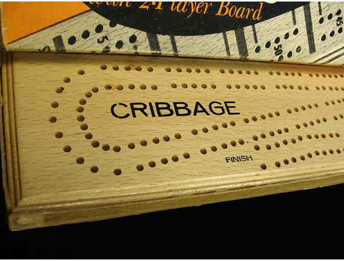 Vintage Cardinal's Wood Cribbage with 2-Player Board
