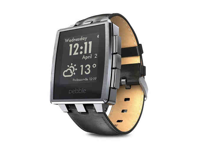 Pebble Steel Smart Watch for iPhone and Android Devices (Brushed Stainless)