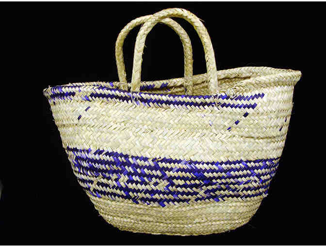 Handwoven Straw Tote and Hat Set from Africa