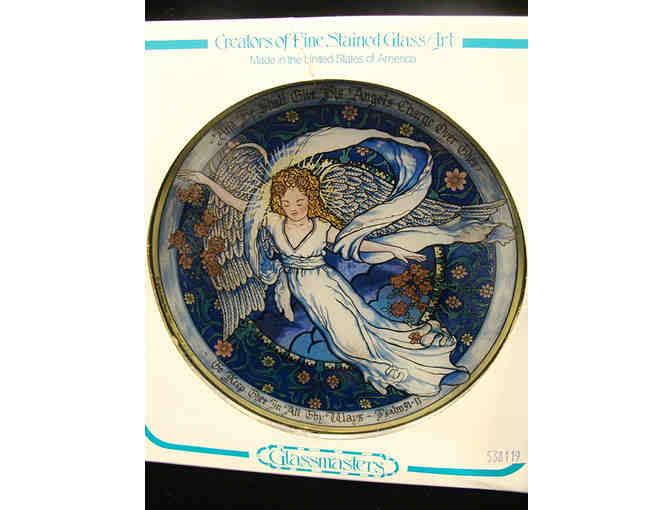 Angel Stained Glass Art and Windchime Set