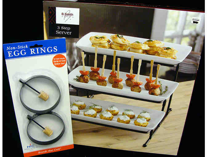B. Smith 3-Step Sever with Metal Stand with Egg Rings