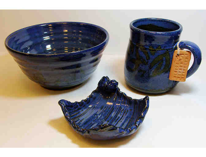 Artisan Handcrafted Bowl, Mug & Spoon Dish Set by Black Sheep Pottery