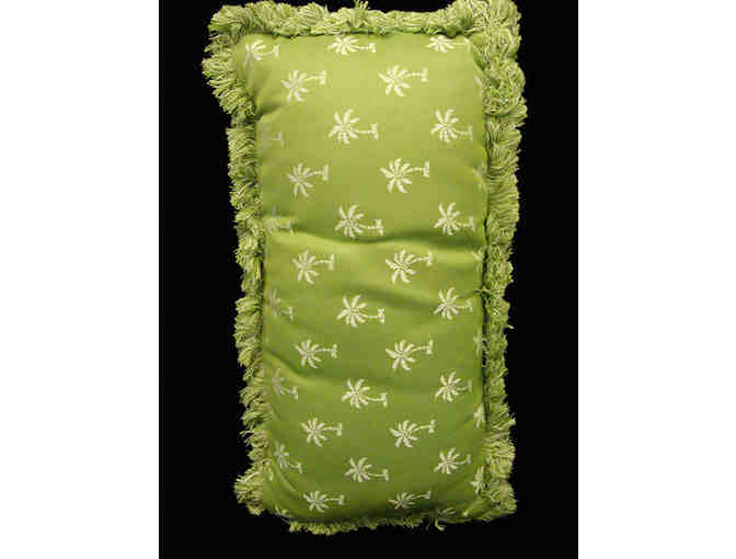 One Tommy Bahama Green Palm Tree Indoor/Outdoor Accent Throw Pillow