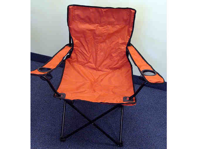 Red Fold Up Canvas Chair with Carry Bag from Bayada Home Health Care