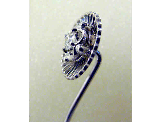 White Gold Hat Pin with Diamond
