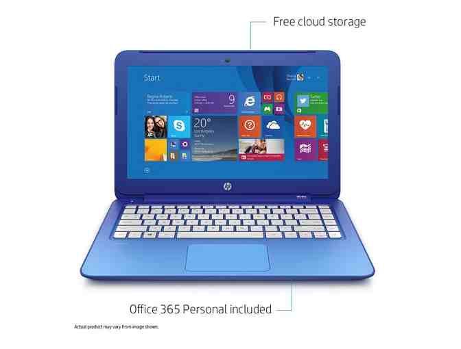HP Stream 13.3 Inch Laptop (Intel Celeron, 2 GB, 32 GB SSD) with Accessories