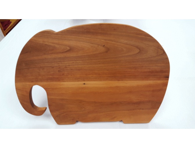Cherry Wood Elephant Shape Cutting Board