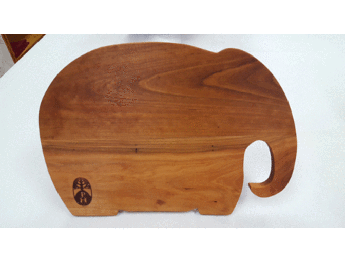 Cherry Wood Elephant Shape Cutting Board