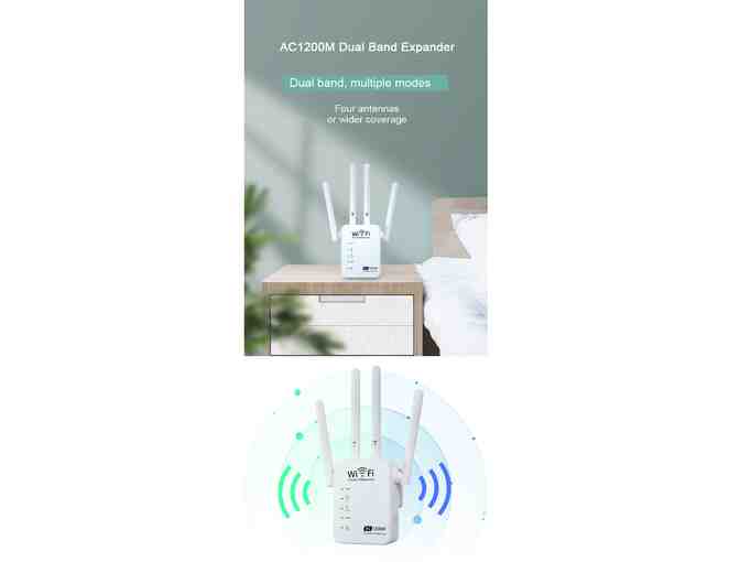 WiFi Extender - 1200Mbps Dual Band WiFi Booster