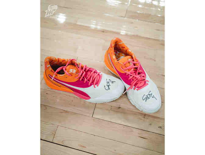 Phoenix Mercury Shirt and PUMA Dunkin' Donuts Shoes Autographed By Skylar Diggins-Smith