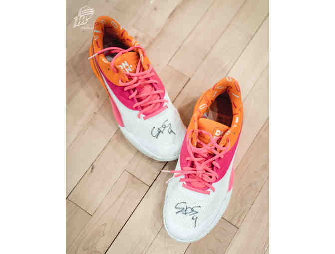 Phoenix Mercury Shirt and PUMA Dunkin' Donuts Shoes Autographed By Skylar Diggins-Smith