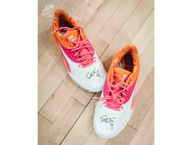 Phoenix Mercury Shirt and PUMA Dunkin' Donuts Shoes Autographed By Skylar Diggins-Smith