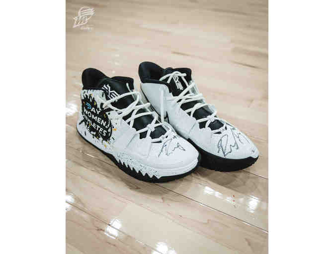 Custom Nike 'Pay Women Athletes' Kyrie Shoes Autographed by Reshanda Gray