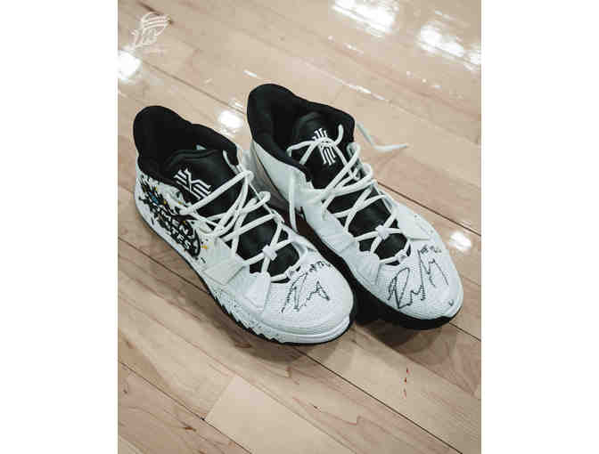 Custom Nike 'Pay Women Athletes' Kyrie Shoes Autographed by Reshanda Gray