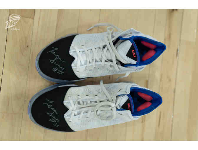 Phoenix Mercury Practice Jersey & Nike LeBron Shoes Autographed by Jennie Simms