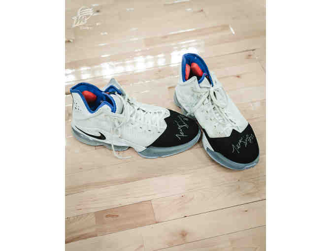 Phoenix Mercury Practice Jersey & Nike LeBron Shoes Autographed by Jennie Simms