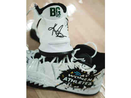 Custom Nike "Pay Women Athletes" Kyrie Shoes Autographed by Reshanda Gray