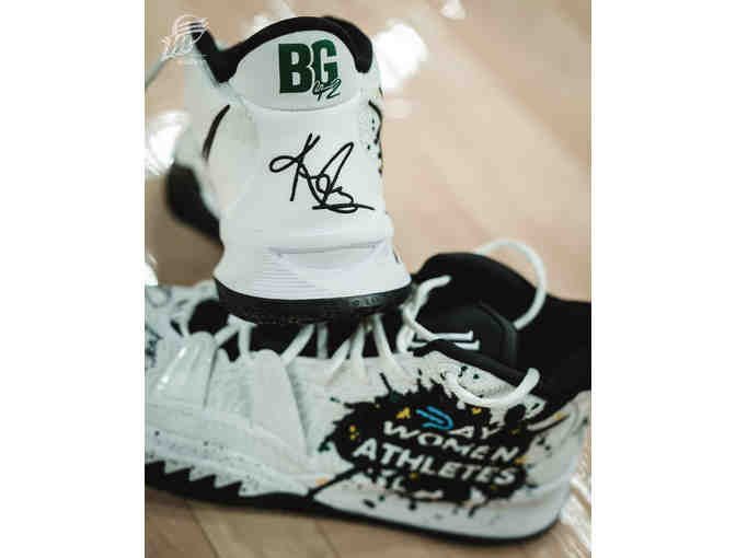 Custom Nike 'Pay Women Athletes' Kyrie Shoes Autographed by Reshanda Gray