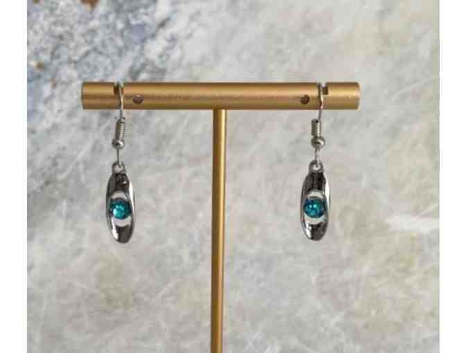 J05 Turquoise Gemstone Necklace and Drop Earrings