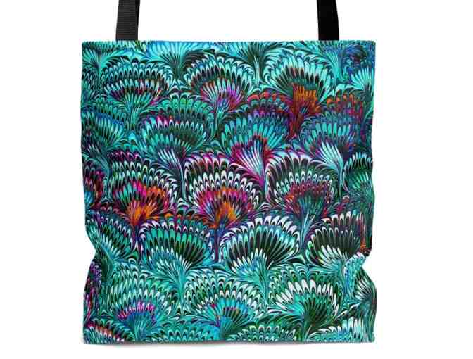 E10 Peacock Feather Tote Bag