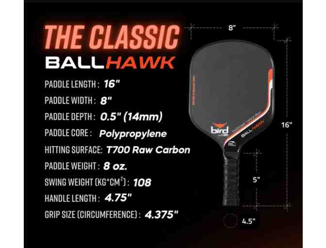 D10 Bird Ball Hawk Pickleball Paddle