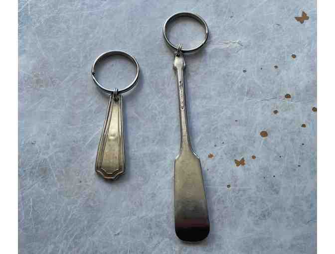 M22 Faux Reclaimed Silver Bag Tags / Key Chains