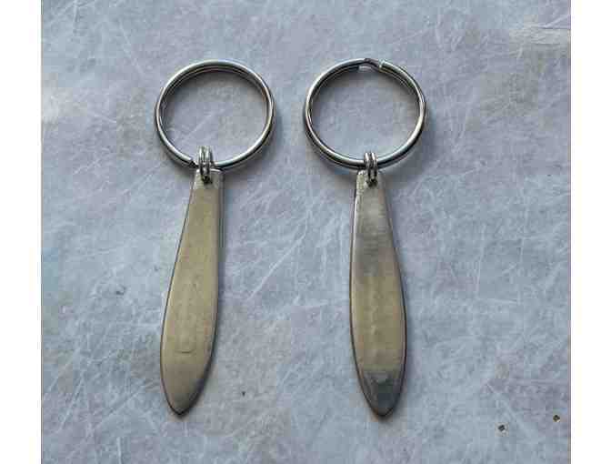 M23 Faux Reclaimed Silver Bag Tags / Key Chains