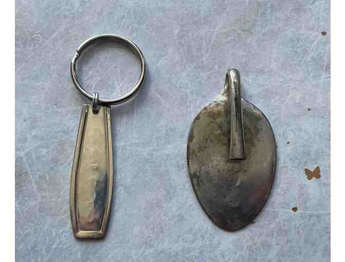 M24 Faux Reclaimed Silver Bag Tag / Key Chain and Book Mark