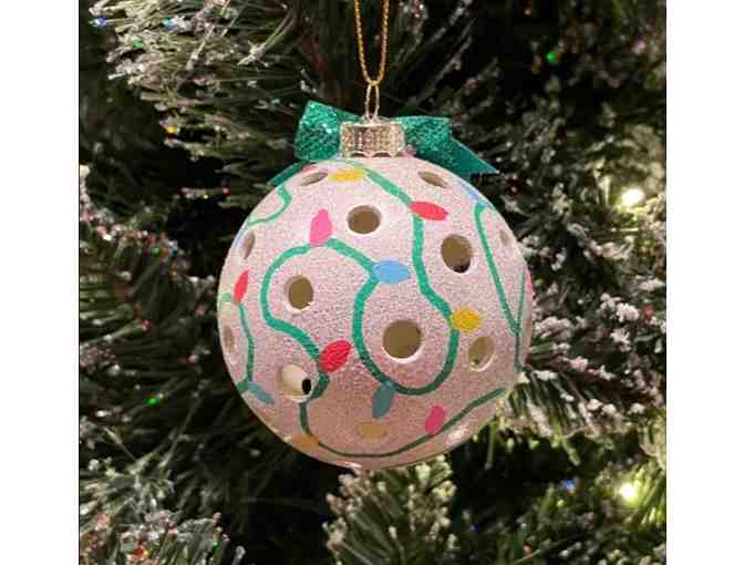 O05 Upcycled Pickleball Ornament #5