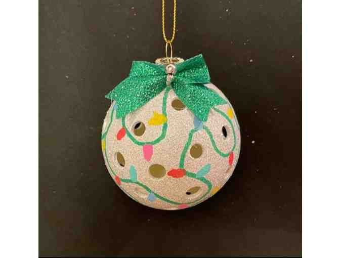 O05 Upcycled Pickleball Ornament #5