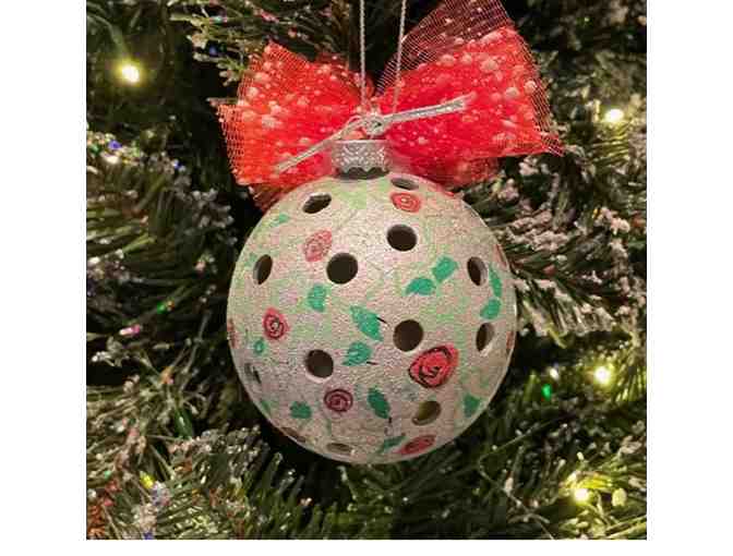 O19 Upcycled Pickleball Ornament #19