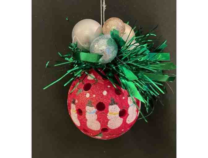 O33 Upcycled Pickleball Ornament #33