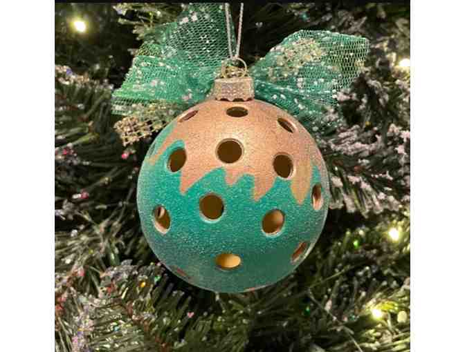 O34 Upcycled Pickleball Ornament #34