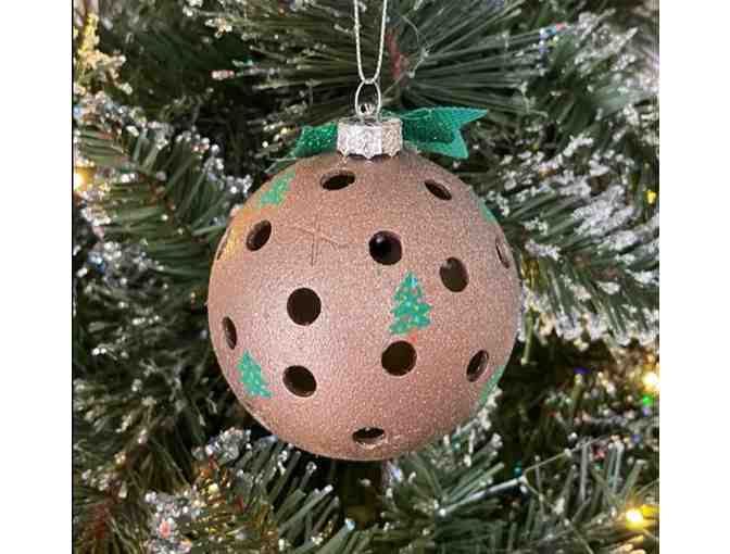 O36 Upcycled Pickleball Ornament #36