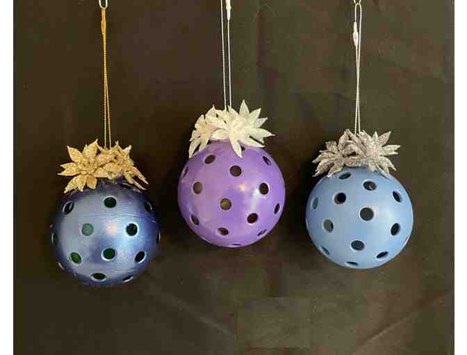 N07 Upcycled Pickleball Ornament Trio #7