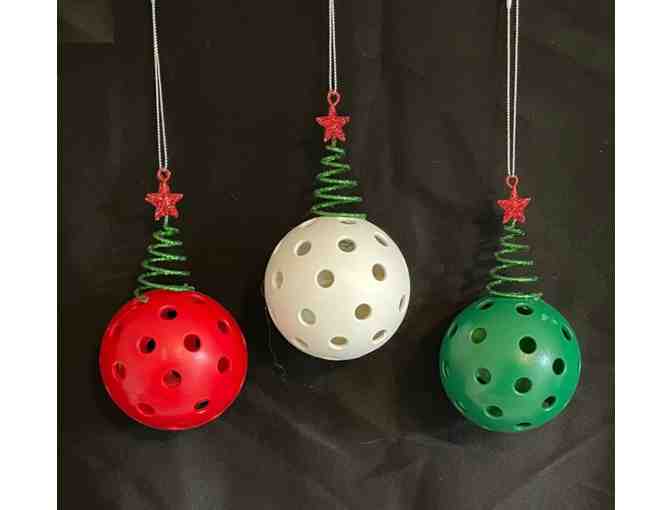 N05 Upcycled Pickleball Ornament Trio #5