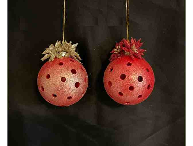N09 Upcycled Pickleball Ornament Duo #9